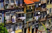 Travel photography:Houses in Porto`s Ribeira District, Portugal