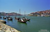 Travel photography:Rabelo Boats on the River Douro in Porto , Portugal