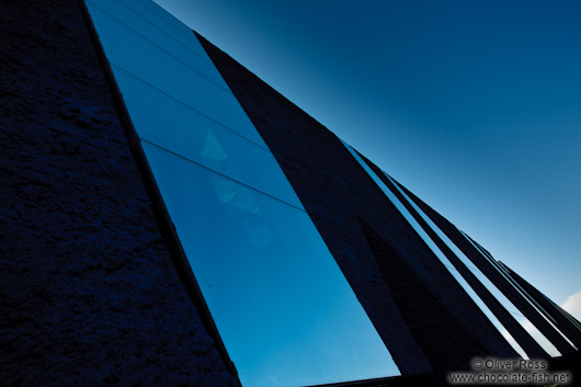 Facade of the Natural History Museum (Museu Blau) near the Barcelona Forum