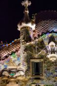 Travel photography:Casa Batló on the Illa de la Discòrdia by architect Antoni Gaudí, Spain