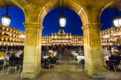 Travel photography:The Plaza Mayor in Salamanca by night, Spain