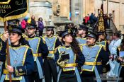 Travel photography:Musical procession during the Semana Santa in Salamanca, Spain