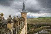 Travel photography:View from the battlements of the Alcazar castle in Segovia, Spain