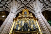 Travel photography:Main organ inside Segovia cathedral, Spain
