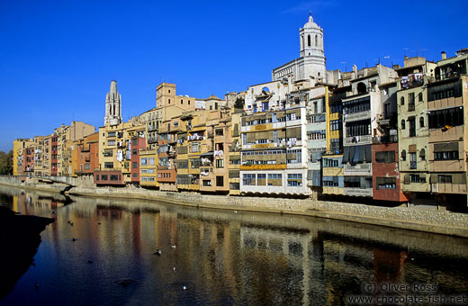 Houses along the Ter river in Girona