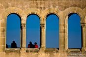 Travel photography:Colonnade in Montserrat, Spain
