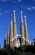 Travel photography:The Sagrada Familia Basilica in Barcelona (state of 2002), Spain