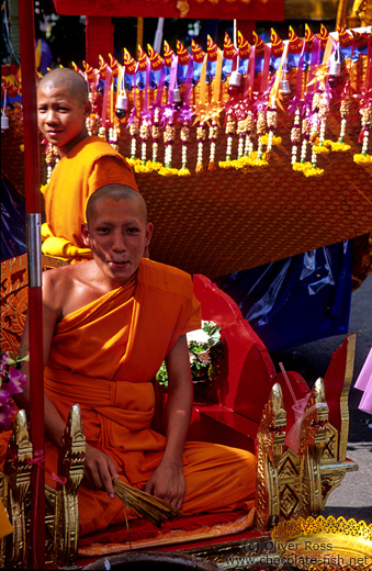 Monk at a festival in Trang, Southern Thailand