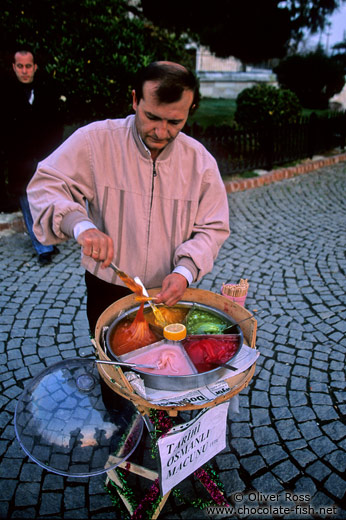 Sweet vendor in Istanbul