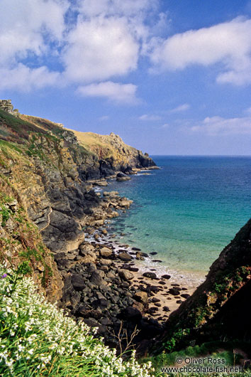 Coastline near Lizard in Cornwall