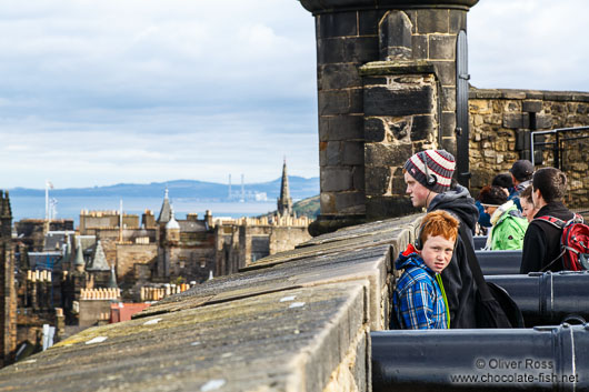 Visitors at Edinburgh castle