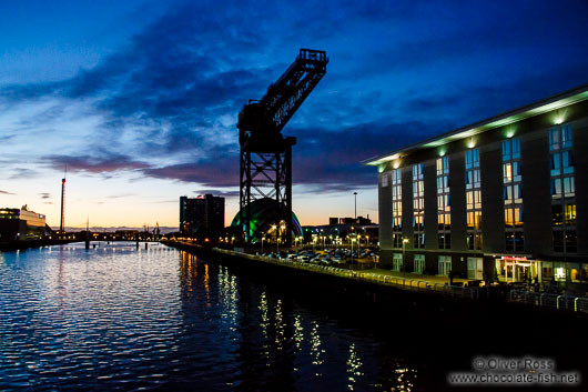 Glasgow River Clyde by night