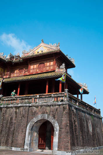 Ngo Mon Gate detail at the Citadel in Hue