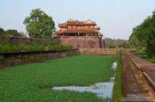 Travel photography:Moat and Ngo Mon Gate at Hue Citadel, Vietnam
