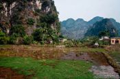 Travel photography:Characteristic karst landscape near Tam Coc, Vietnam