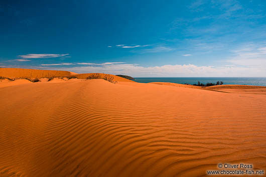 The giant red sand dunes near Mui Ne 