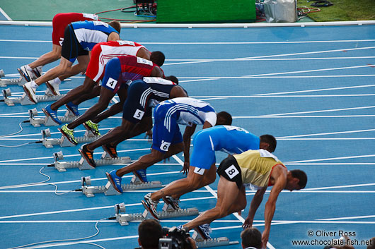 Start of the 100m Men´s Semi-Final