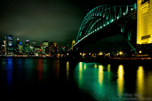 Sydney harbour bridge and city