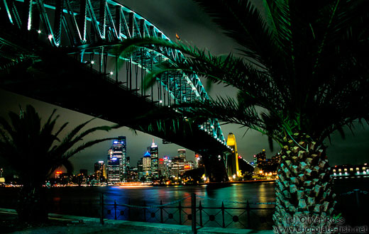 Sydney harbour bridge and city