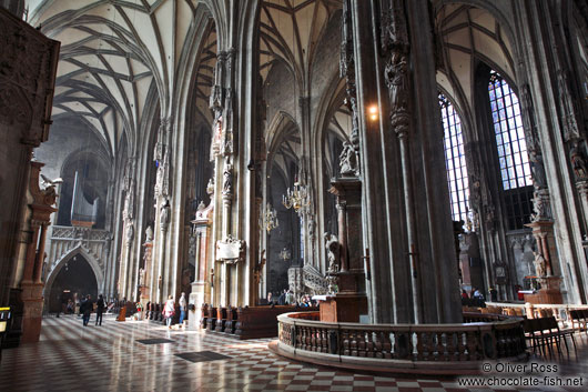 Inside Stephansdom cathedral