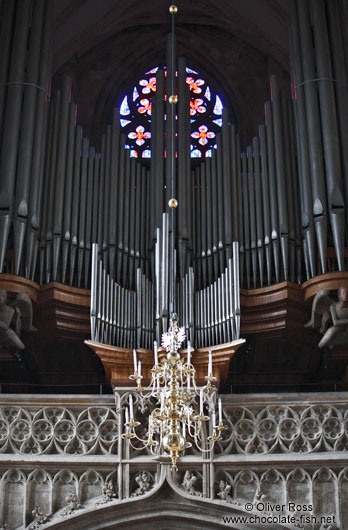 Organ inside Stephansdom cathedral