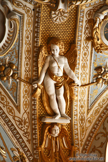 Angel sculpture at the ceiling of the St. Michael church in Vienna