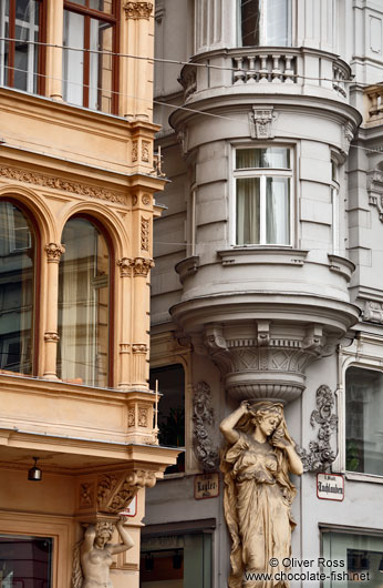 Facade details on Vienna´s  Graben