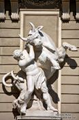 Travel photography:Sculpture of Heracles with Cretan bull in Vienna´s Hofburg , Austria
