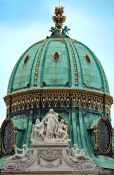Travel photography:Cupola over the northern Entrance to the Vienna Hofburg, Austria