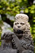Travel photography:Stone lion sculpture in Vienna´s Hofburg , Austria