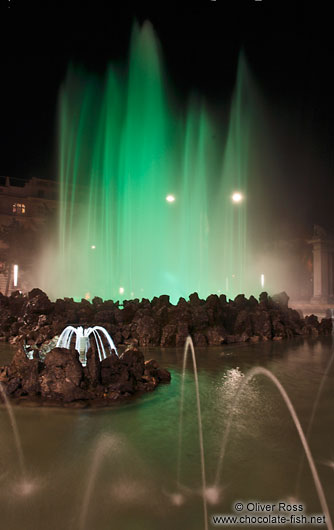 The Leuchtbrunnen (light fountain) in Vienna