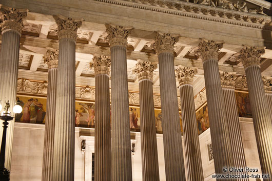 Columns at the Austrian parliament in Vienna