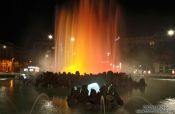 Travel photography:The Leuchtbrunnen (light fountain) in Vienna, Austria