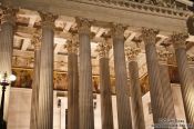 Travel photography:Columns at the Austrian parliament in Vienna, Austria