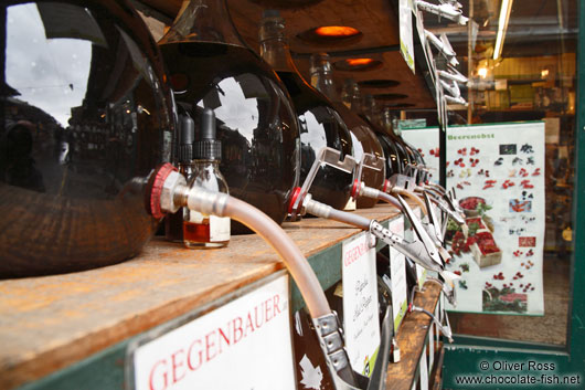 Vinegar flasks at the Vienna Naschmarkt