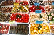 Travel photography:Vienna Naschmarkt delicatessen , Austria