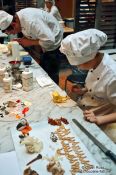 Travel photography:Making cake decorations at the Demel café house in Vienna, Austria
