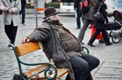 Travel photography:Vienna Fiaker driver having a break, Austria