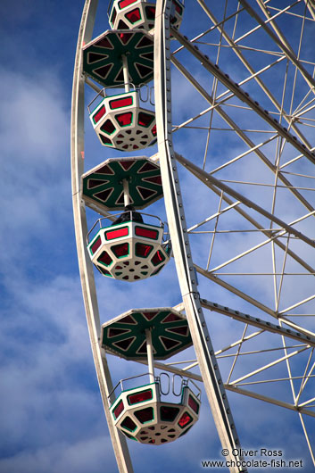 Gondolas of the new ferris wheel at Vienna´s  Prater