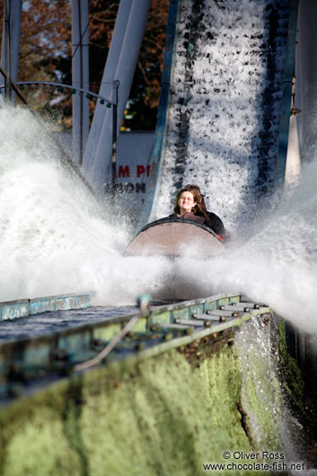 Donau jump Vienna Prater water slide 