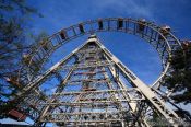 Travel photography:Old iron ferris wheel from 1897 at Vienna´s Prater, Austria