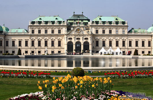 Belvedere palace with gardens and lake