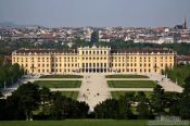 Travel photography:Panoramic view of Schönbrunn palace and gardens, Austria