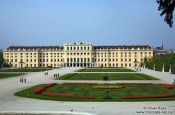 Travel photography:Panoramic view of Schönbrunn palace and gardens, Austria