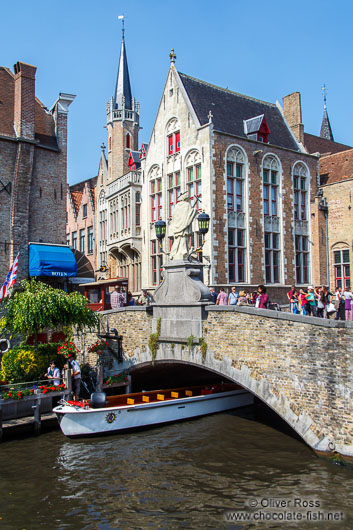 Bridge across a canal in Bruges