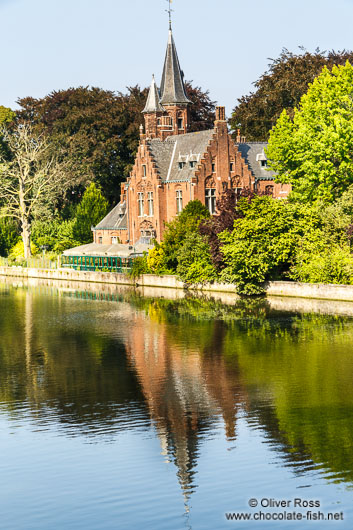 House along a lake in Bruges