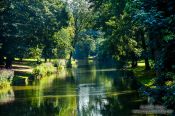 Travel photography:Bruges park along the river, Belgium