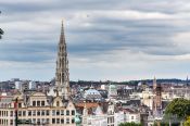 Travel photography:View of Brussels cathedral, Belgium