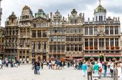 Travel photography:Houses on Brussels main square (Grote Markt), Belgium