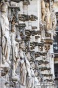 Travel photography:Facade detail on the Brussels cathedral, Belgium